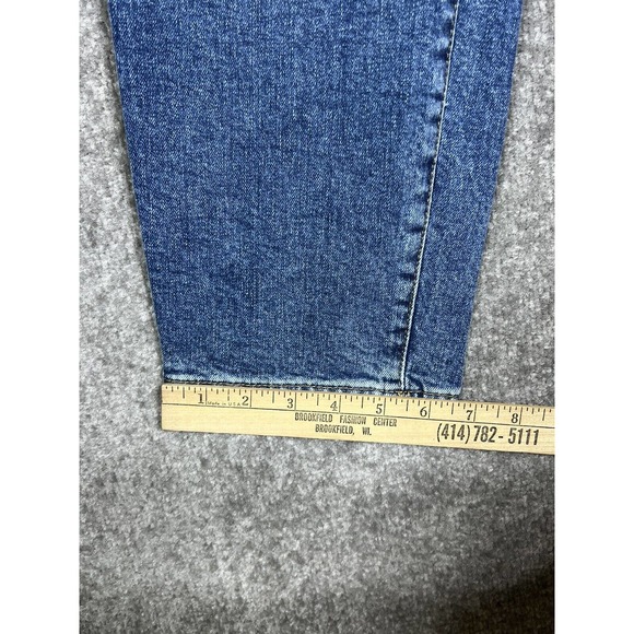 H&M Ultra High Waist Loose Fit Mom Jeans Womens Size 16 Button Fly Blue Denim - Picture 12 of 12